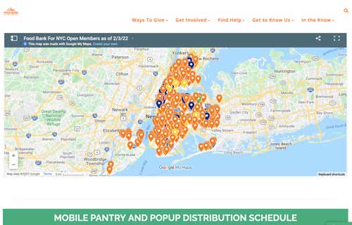 Food Bank for NYC Map