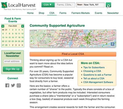 Local Harvest Joining a CSA