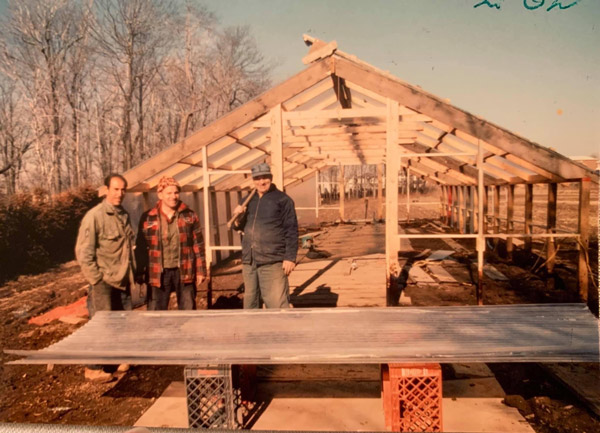 Building the Greenhouse at Decker Farm, 1982